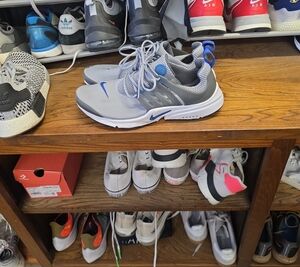 Nike Grey and Blue Running Sneakers